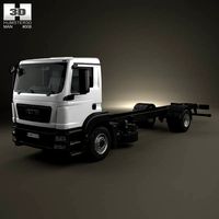 3D model of MAN TGM Chassis Truck 2008