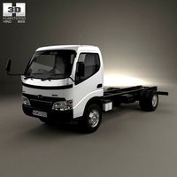 3D model of Hino 300-616 Chassis Truck 2007