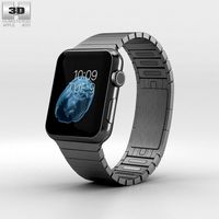 3D model of Apple Watch 42mm Black Stainless Steel Case Link Bracelet