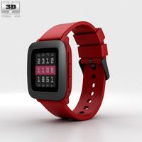 3D model of Pebble Time Red