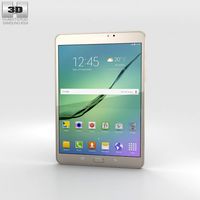 3D model of Samsung Galaxy Tab S2 8.0 Wi-Fi Gold