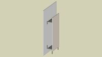 EMCO Speciality Products Cantilevered Concealed Wardrobe with Legs Model 13R4L