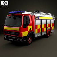 3D model of DAF LF Fire Truck 2011