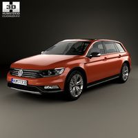 3D model of Volkswagen Passat (B8) Alltrack 2016