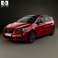 3D model of BMW 2 Series Gran Tourer (F46) Sport Line 2015