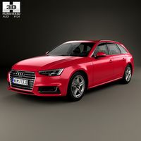 3D model of Audi A4 S-Line (B9) avant 2016