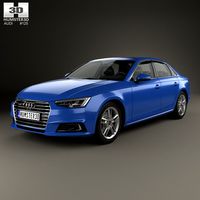 3D model of Audi A4 (B9) sedan 2016
