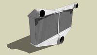 Vertical flow intercooler