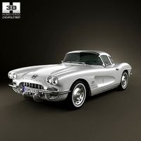3D model of Chevrolet Corvette 1962
