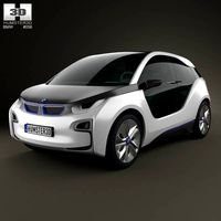 3D model of BMW i3 concept 2012