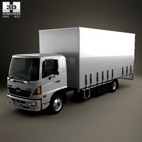 3D model of Hino 500 FD (1027) Load Ace Box Truck 2008
