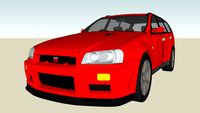 Slydeways Auto 1998 Nismo Stagea RS FOUR AERO with a 1999 Nissan Skyline GT-R R34 front end