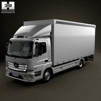 3D model of Mercedes-Benz Atego Box Truck 2013