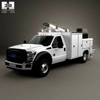 3D model of Ford F-550 Service Truck 2010