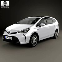 3D model of Toyota Prius Plus 2015