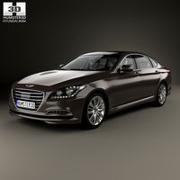 3D model of Hyundai Genesis (DH) with HQ interior 2014