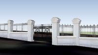 churchyard fence - west