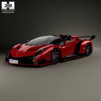 3D model of Lamborghini Veneno Roadster 2014