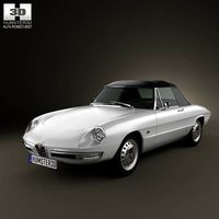 3D model of Alfa Romeo 1600 Spider Duetto 1966