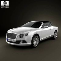 3D model of Bentley Continental GT Convertible 2012