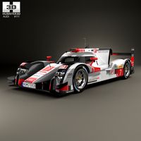 3D model of Audi R18 e-tron Quattro 2015