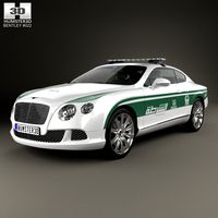 3D model of Bentley Continental GT Police Dubai 2013