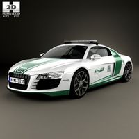 3D model of Audi R8 Police Dubai 2013