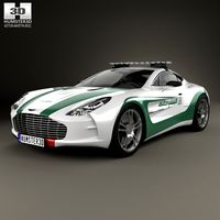 3D model of Aston Martin One-77 Police Dubai 2013