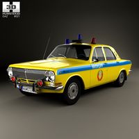3D model of GAZ 24 Volga Militia 1967