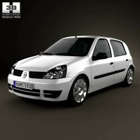 3D model of Renault Clio Mk2 5-door 2005