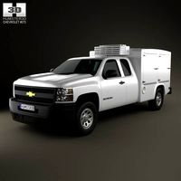 3D model of Chevrolet Silverado Hotshot II XL 2011
