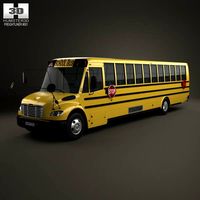 3D model of Thomas Saf-T-Liner C2 School Bus 2012