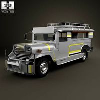 3D model of Willys Jeepney Philippines 2012