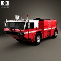 3D model of Oshkosh P19 Fire Truck 1984