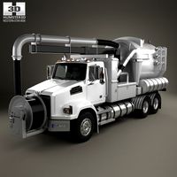 3D model of Western Star 4700 Set Back Sewer Vacuum Truck 2011
