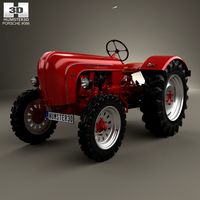 3D model of Porsche Diesel Tractor P 133 1956