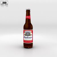 3D model of Budweiser Beer Bottle