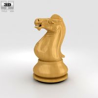3D model of Classic Chess Knight White