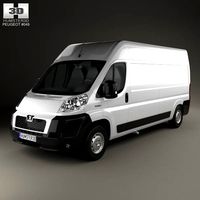 3D model of Peugeot Boxer Panel Van 2007