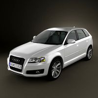 3D model of Audi A3 Sportback 2011