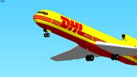 DHL Cargo Boeing 727 Despegando desde Hermosilla, México.