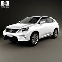 3D model of Lexus RX F-sport hybrid 2012