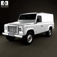 3D model of Land Rover Defender 110 hardtop 2011