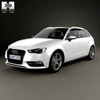 3D model of Audi A3 Sportback 2013