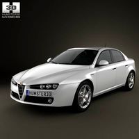 3D model of Alfa Romeo 159 sedan 2009
