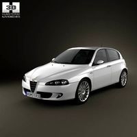 3D model of Alfa Romeo 147 5-door 2009