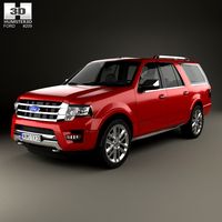 3D model of Ford Expedition EL Platinum 2015