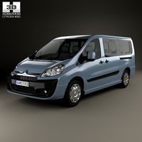 3D model of Citroen Dispatch Combi L2H1 2013