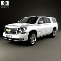 3D model of Chevrolet Suburban LTZ 2014