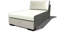 méridienne long. TERENCE cuir blanc, maisons du monde, ref 124767 prix 690